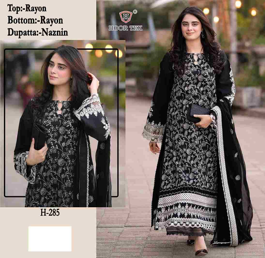 Hoor Tex Hit Design H-285 By Hoor Tex Designer Festive Pakistani Suits Collection Beautiful Stylish Fancy Colorful Party Wear & Occasional Wear Rayon With Embroidered Dresses At Wholesale Price