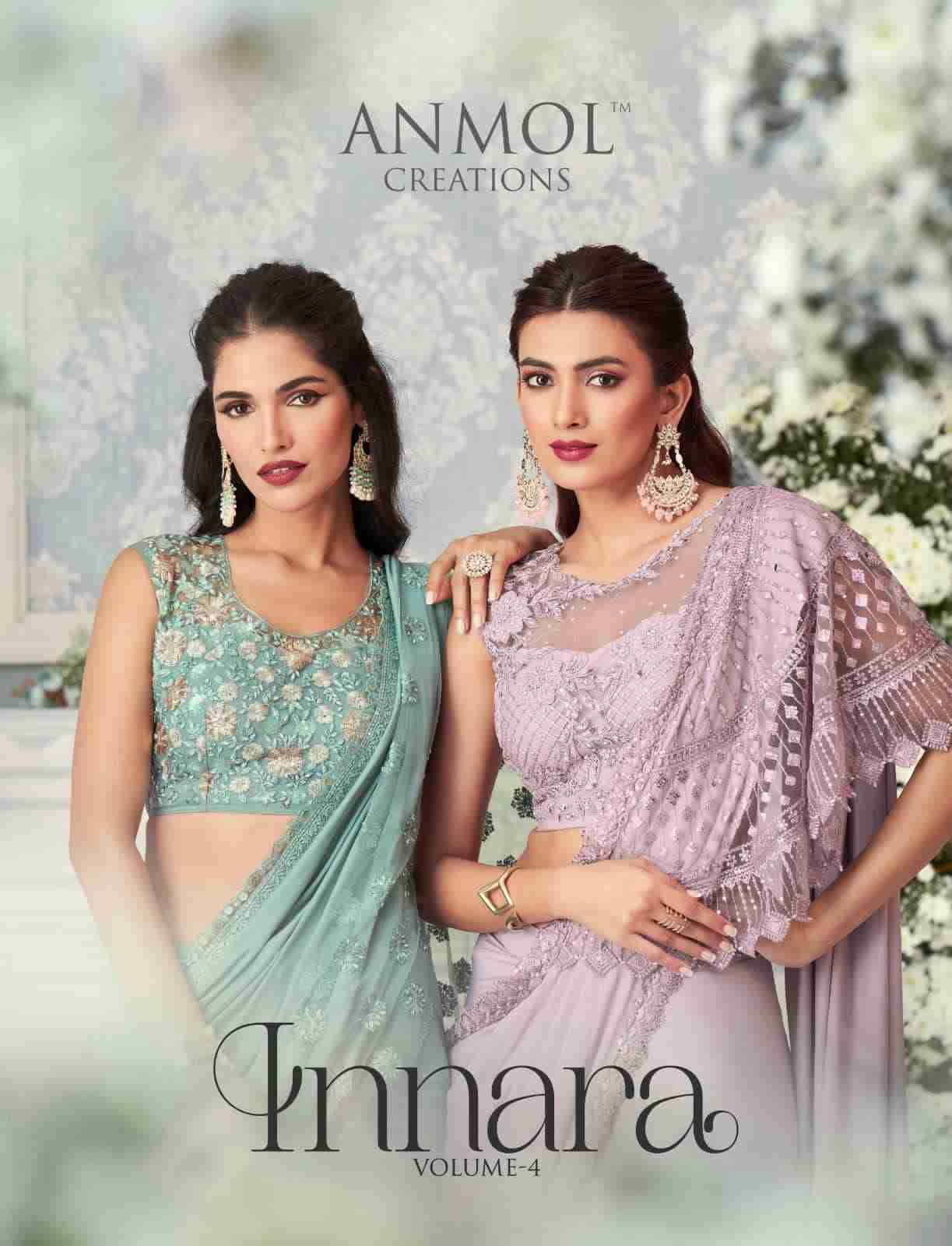 Innara Vol-4 By Anmol Creation 2501 To 2511 Series Indian Traditional Wear Collection Beautiful Stylish Fancy Colorful Party Wear & Occasional Wear Lycra Sarees At Wholesale Price