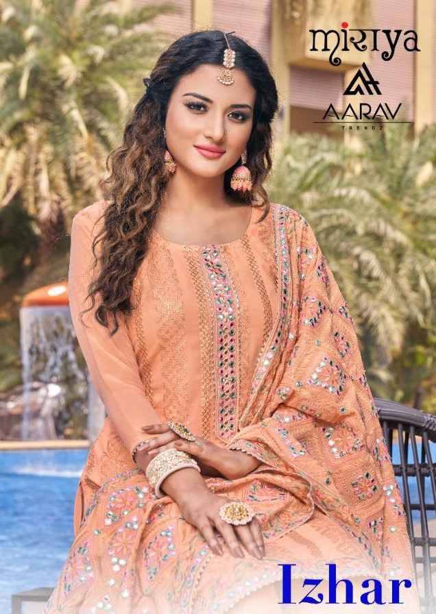 Izhar By Aarav Trendz 1001 To 1004 Series Beautiful Colorful Stylish Fancy Casual Wear & Ethnic Wear Georgette Embroidered Dresses At Wholesale Price