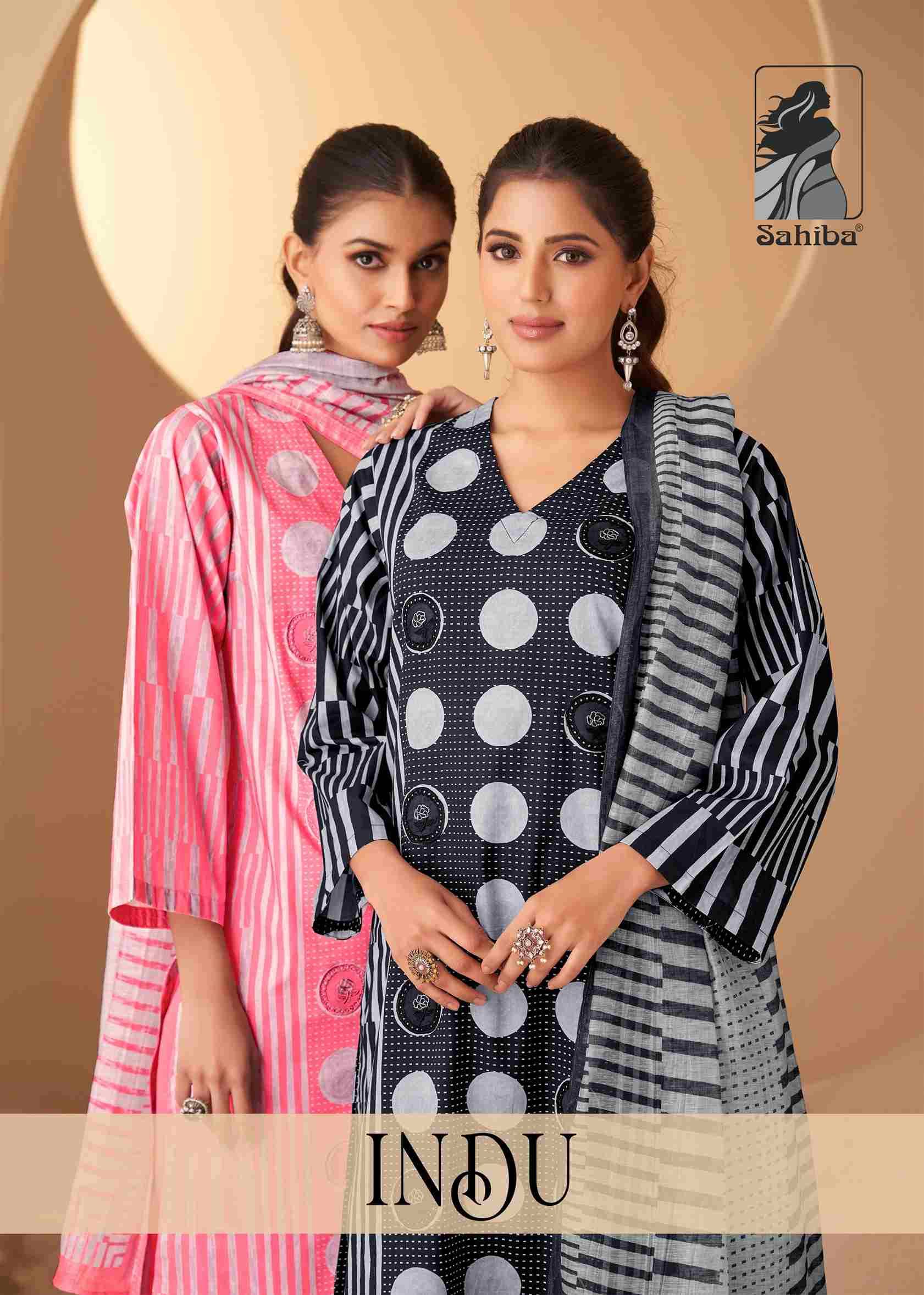 Indu By Sahiba Fabrics Beautiful Stylish Festive Suits Fancy Colorful Casual Wear & Ethnic Wear & Ready To Wear Pure Lawn Cotton With Embroidery Dresses At Wholesale Price