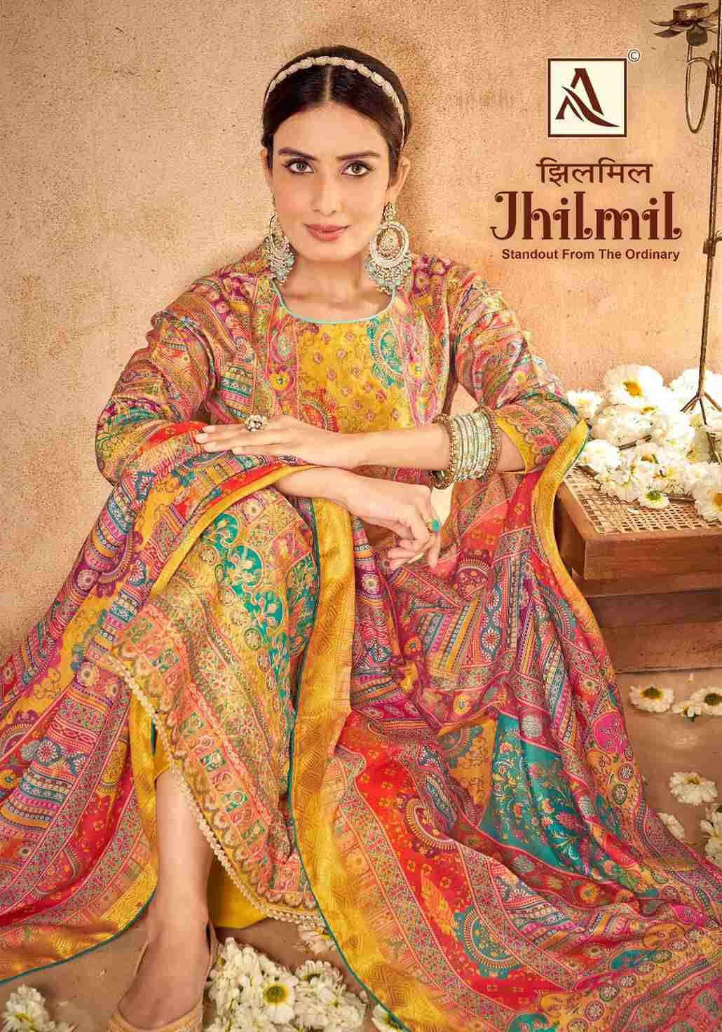 Jhilmil By Alok Suit 1474-001 To 1474-006 Series Beautiful Festive Suits Colorful Stylish Fancy Casual Wear & Ethnic Wear Pure Muslin Jacquard Dresses At Wholesale Price