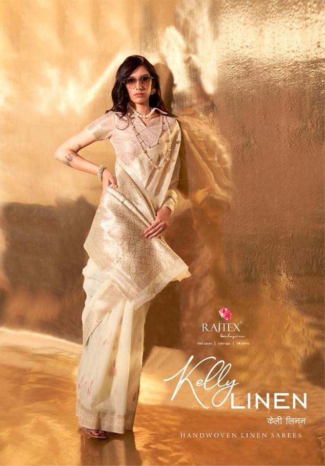 Kelly Linen By Raj Tex 371001 To 371006 Series Indian Traditional Wear Collection Beautiful Stylish Fancy Colorful Party Wear & Occasional Wear Linen Cotton Sarees At Wholesale Price