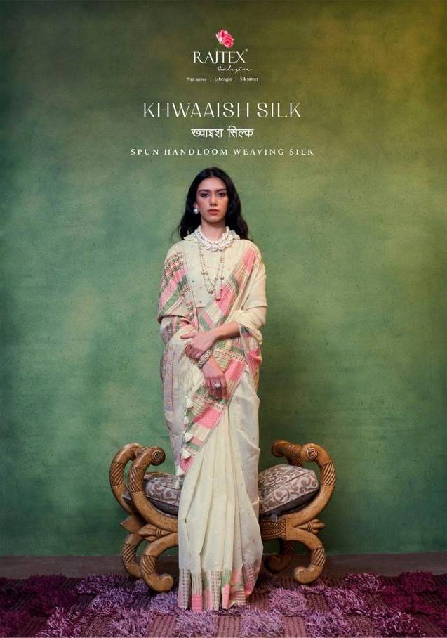 Khwaaish Silk By Raj Tex 368001 To 368006 Series Indian Traditional Wear Collection Beautiful Stylish Fancy Colorful Party Wear & Occasional Wear Mal Cotton Sarees At Wholesale Price