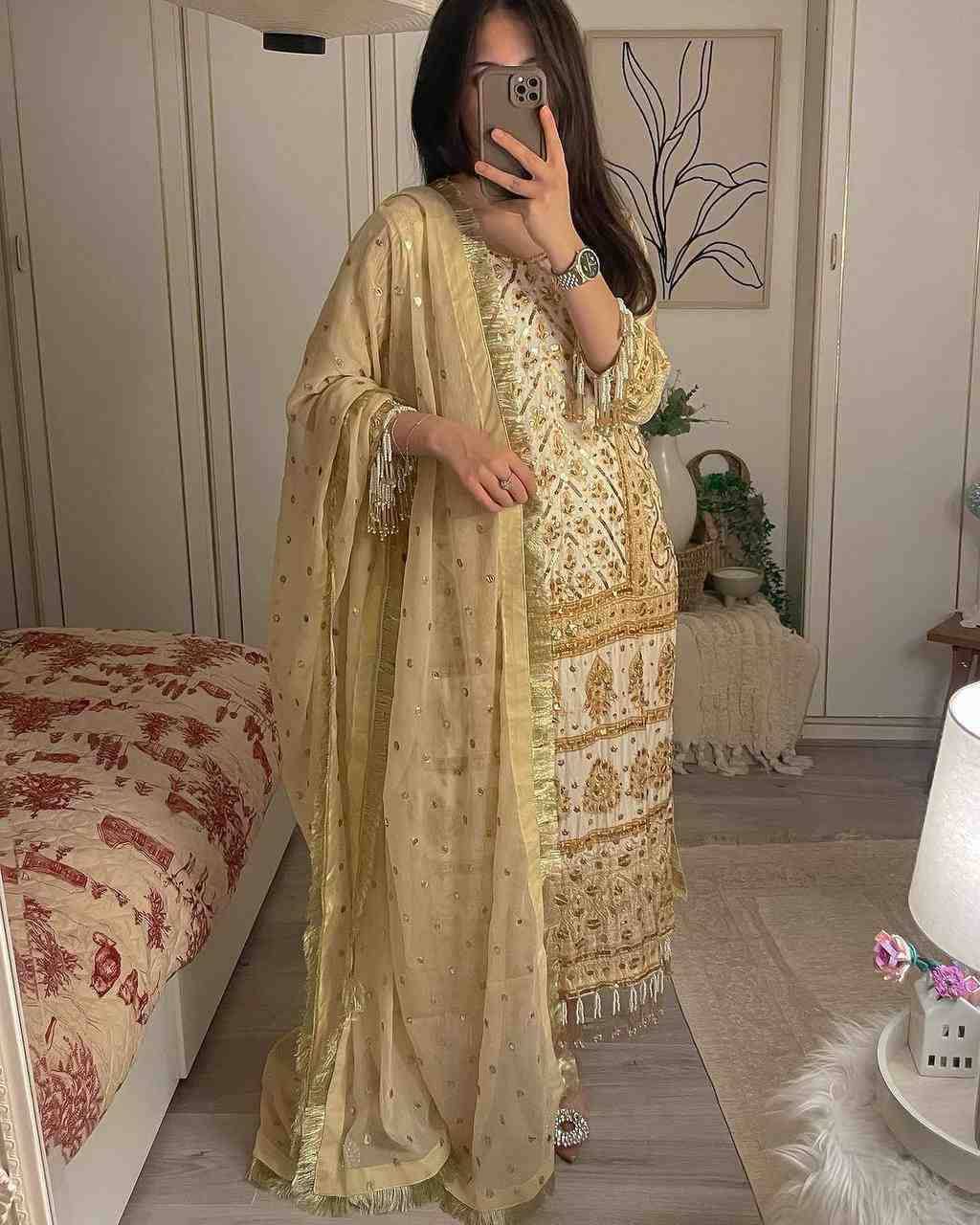 L-1829 By Fashid Wholesale Beautiful Stylish Suits Fancy Colorful Casual Wear & Ethnic Wear & Ready To Wear Faux Georgette Dresses At Wholesale Price