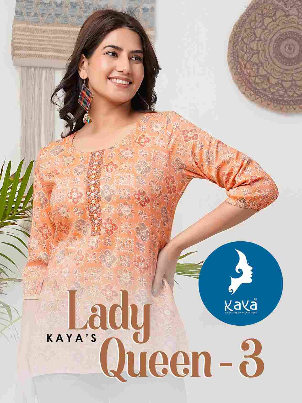 Lady Queen Vol-3 By Kaya 01 To 08 Series Designer Stylish Fancy Colorful Beautiful Party Wear & Ethnic Wear Collection Capsule Print Tops At Wholesale Price