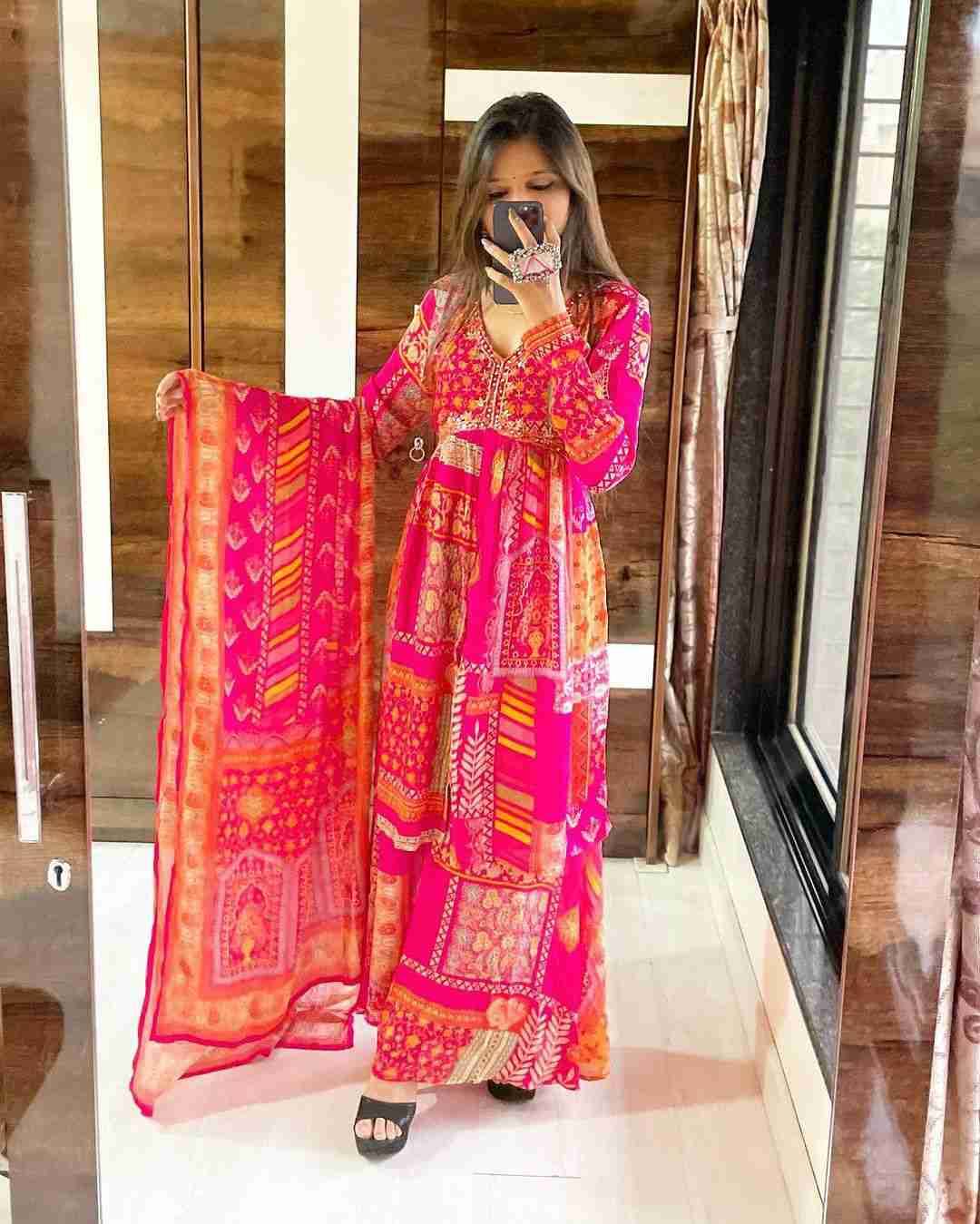 L-1850 By Fashid Wholesale Beautiful Festive Suits Colorful Stylish Fancy Casual Wear & Ethnic Wear Chinnon Dresses At Wholesale Price