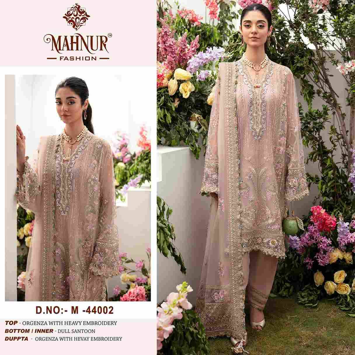 Mahnur Hit Design 44002 By Mahnur Fashion Beautiful Pakistani Suits Colorful Stylish Fancy Casual Wear & Ethnic Wear Organza Dresses At Wholesale Price
