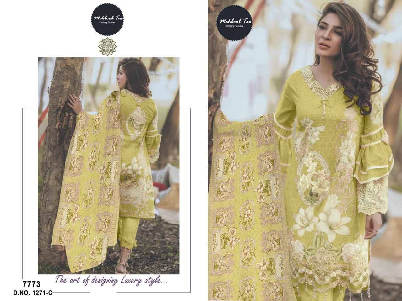 Mehboob Hit Design 1271 Colours By Mehboob Tex 1271-B To 1271-D Series Beautiful Winter Collection Pakistani Suits Stylish Fancy Colorful Casual Wear & Ethnic Wear Pure Cotton Print With Embroidery Dresses At Wholesale Price