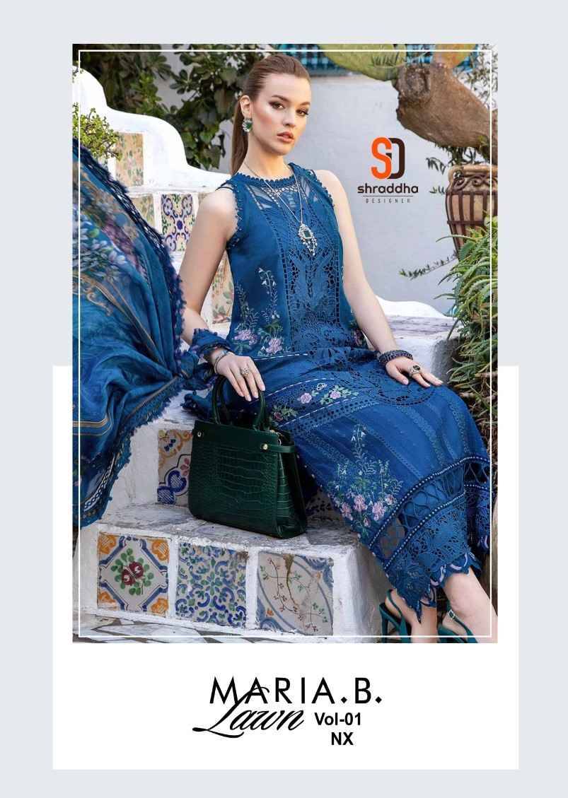 Maria.B. Lawn Vol-1 Nx By Shraddha Designer Pakistani Suits Beautiful Stylish Fancy Colorful Party Wear & Occasional Wear Pure Lawn Cotton Print Embroidered Dresses At Wholesale Price