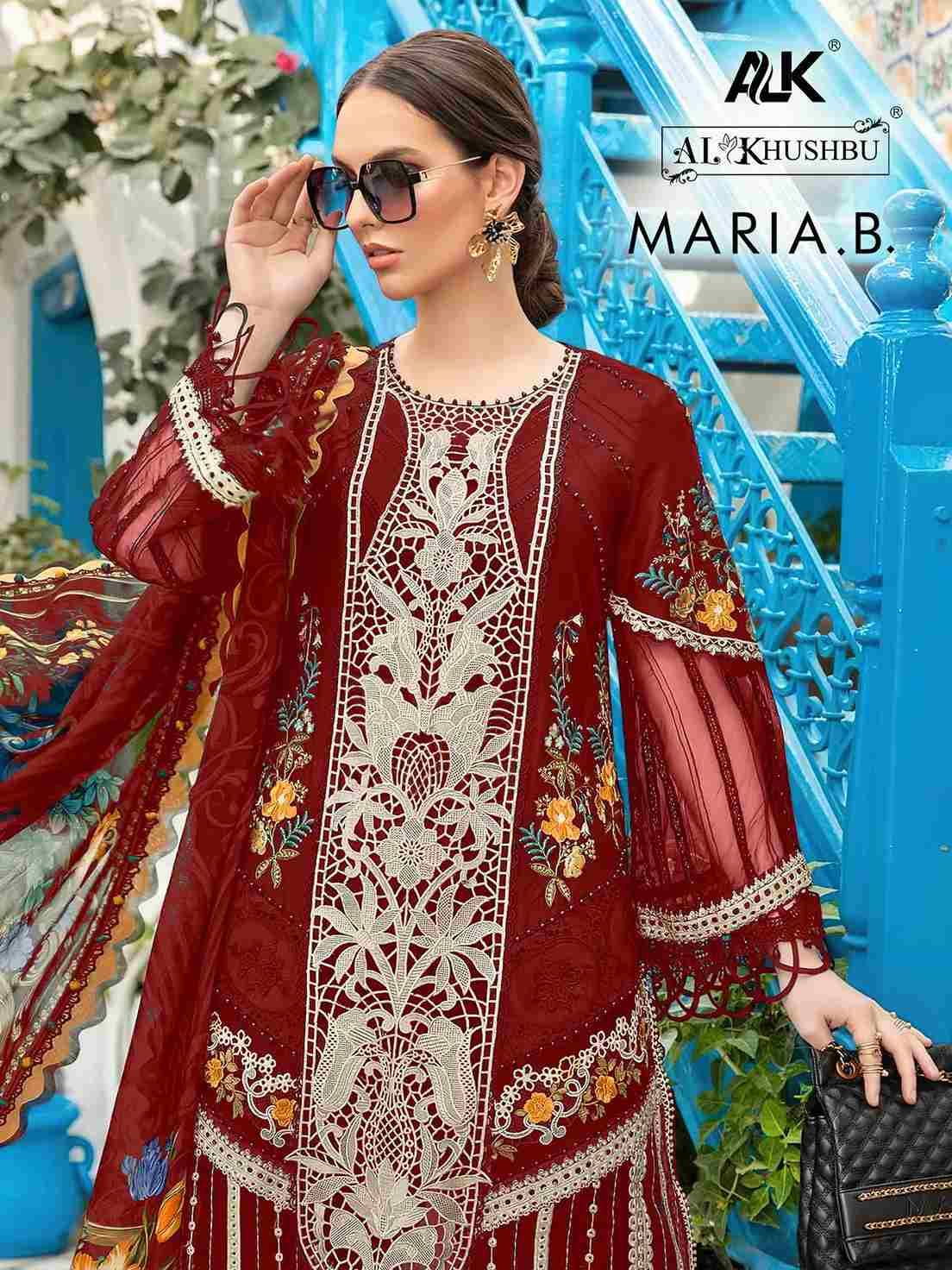 Maria.B. By Al Khushbu 5090-A To 5090-D Series Beautiful Pakistani Suits Stylish Fancy Colorful Party Wear & Occasional Wear Cambric Cotton With Embroidery Dresses At Wholesale Price