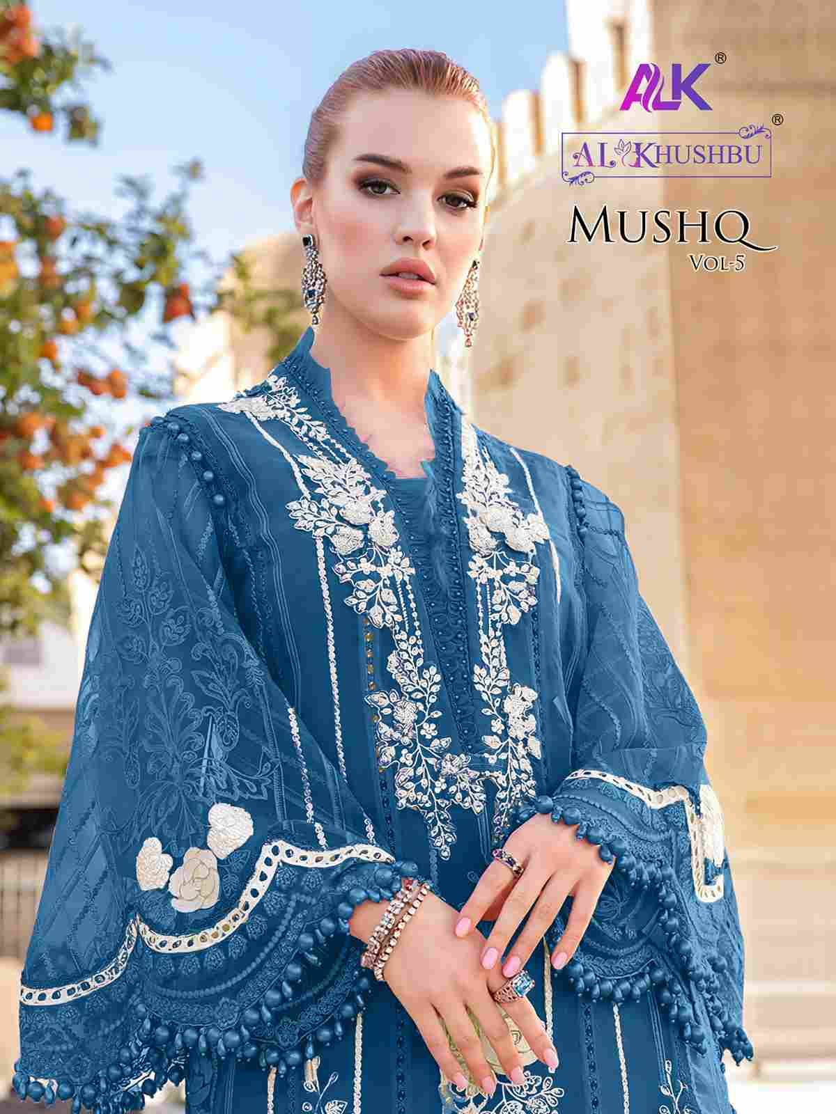 Mushq Vol-5 By Al Khushbu 5086-A To 5086-D Series Designer Pakistani Suits Beautiful Stylish Fancy Colorful Party Wear & Occasional Wear Cambric Cotton Print Embroidered Dresses At Wholesale Price