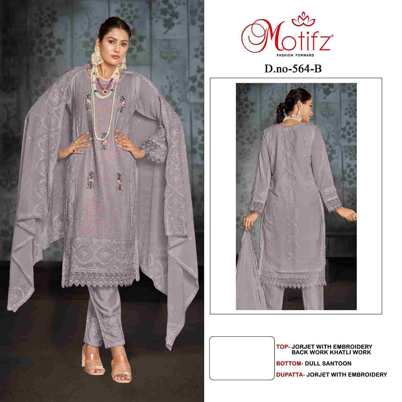 Motifz Hit Design 564 Colours By Motifz 564-A To 564-D Series Beautiful Pakistani Suits Colorful Stylish Fancy Casual Wear & Ethnic Wear Heavy Georgette Dresses At Wholesale Price