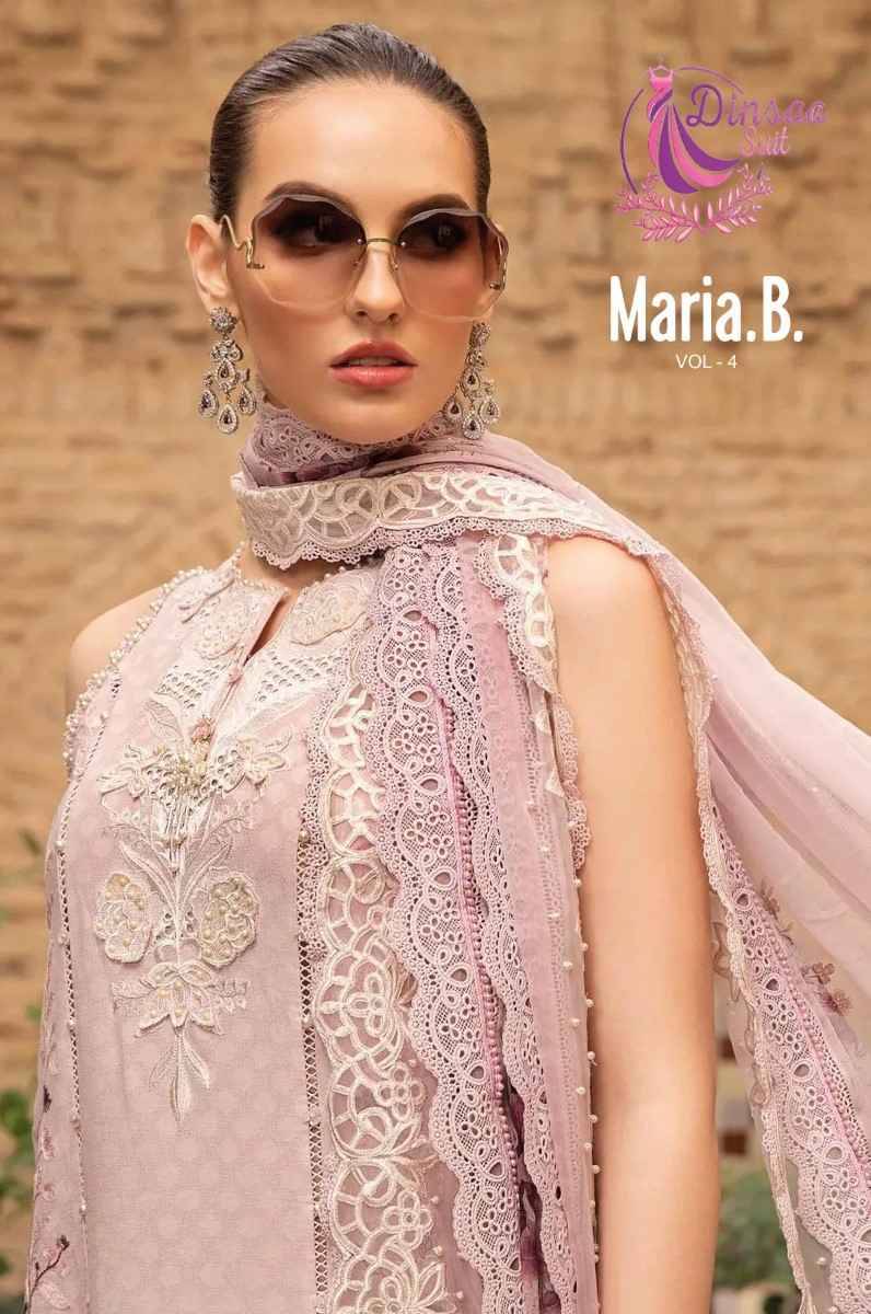 Maria.B. Vol-4 By Dinsaa Suits 247 To 249 Series Beautiful Pakistani Suits Colorful Stylish Fancy Casual Wear & Ethnic Wear Pure Cotton Embroidered Dresses At Wholesale Price