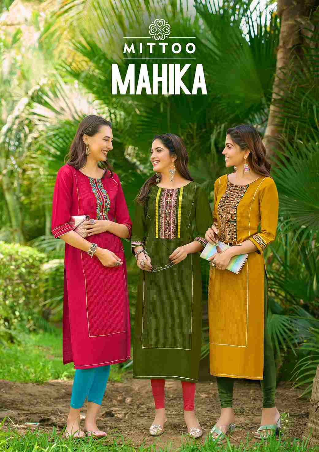 Mahika By Mittoo 1001 To 1006 Series Designer Stylish Fancy Colorful Beautiful Party Wear & Ethnic Wear Collection Viscose Weaving Kurtis At Wholesale Price