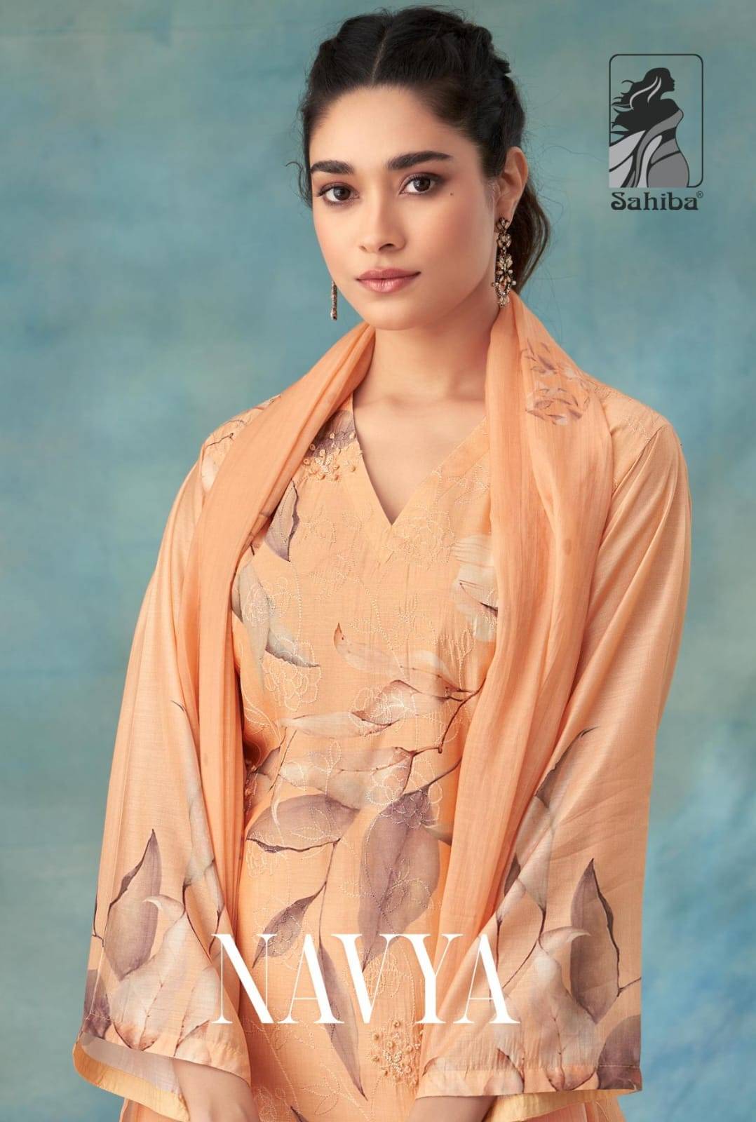 Navya By Sahiba Fabrics Festive Suits Beautiful Fancy Colorful Stylish Party Wear & Occasional Wear Dhakamal Dresses At Wholesale Price