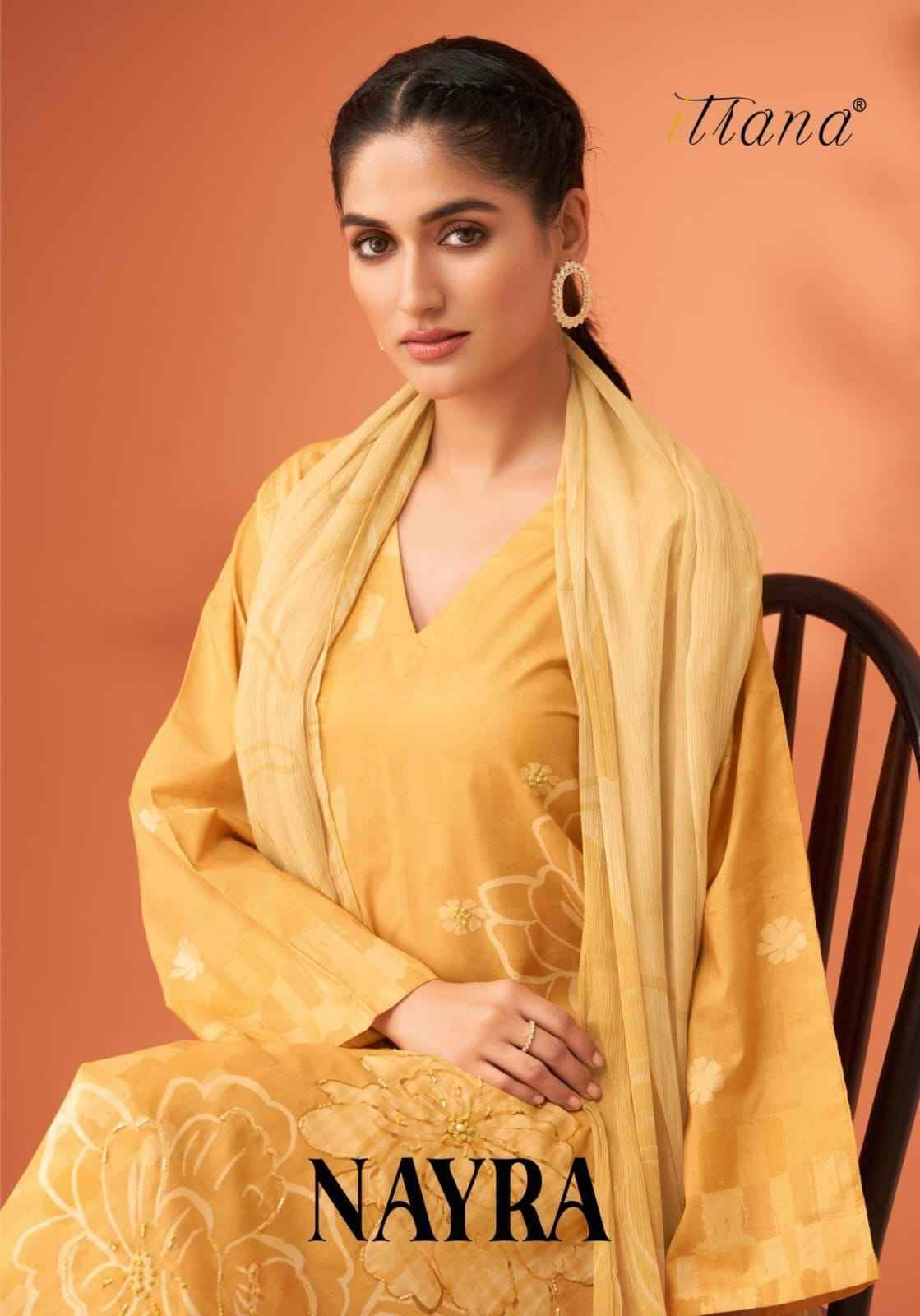 Nayra By Itrana Beautiful Festive Suits Colorful Stylish Fancy Casual Wear & Ethnic Wear Pure Lawn Cotton Dresses At Wholesale Price