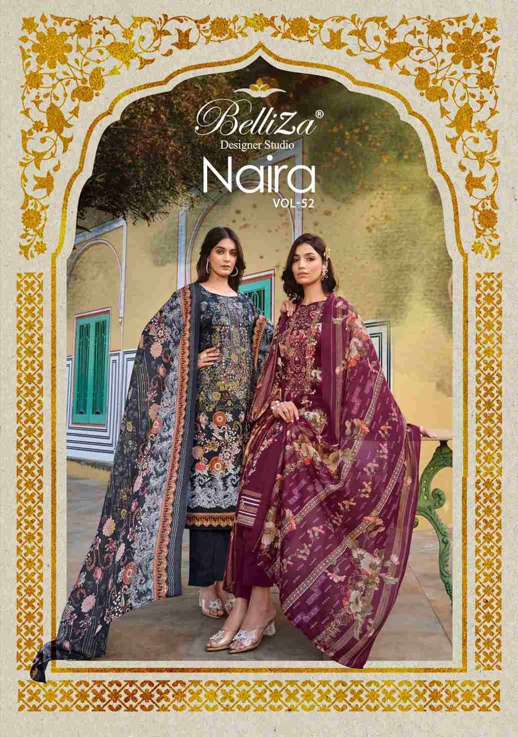 Naira Vol-52 By Belliza 919-001 To 919-008 Series Beautiful Festive Suits Stylish Fancy Colorful Casual Wear & Ethnic Wear Pure Cotton Print Dresses At Wholesale Price