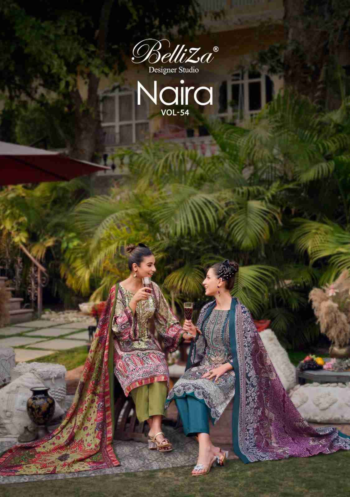 Naira Vol-54 By Belliza 921-001 To 921-008 Series Beautiful Festive Suits Stylish Fancy Colorful Casual Wear & Ethnic Wear Pure Cotton Print Dresses At Wholesale Price