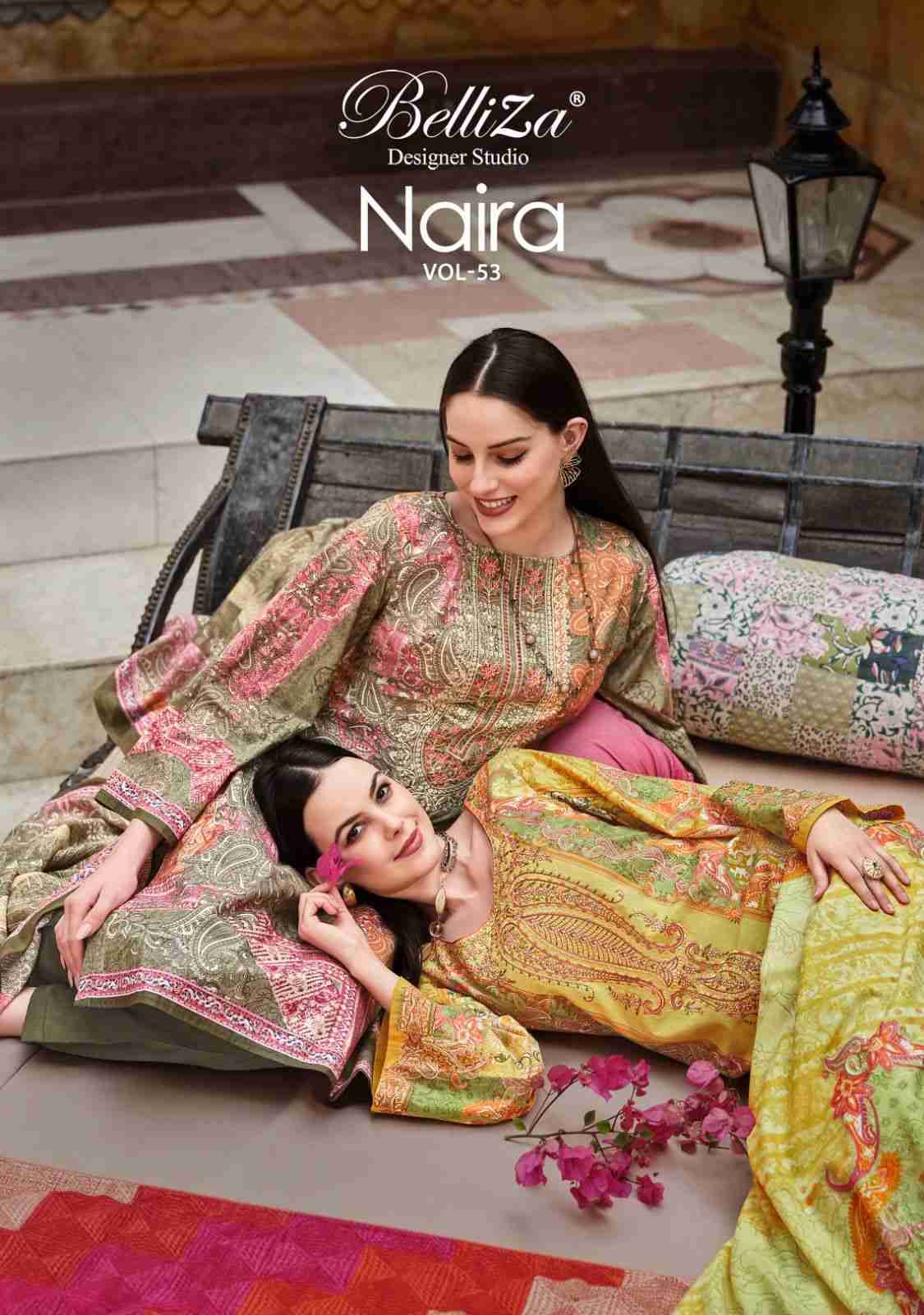 Naira Vol-53 By Belliza 920-001 To 920-008 Series Beautiful Festive Suits Stylish Fancy Colorful Casual Wear & Ethnic Wear Pure Cotton Print Dresses At Wholesale Price