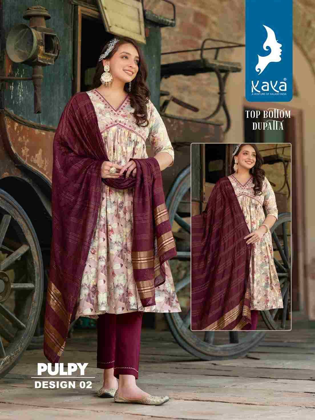 Pulpy Nx By Kaya Beautiful Suits Colorful Stylish Fancy Casual Wear & Ethnic Wear Heavy Rayon Foil Dresses At Wholesale Price