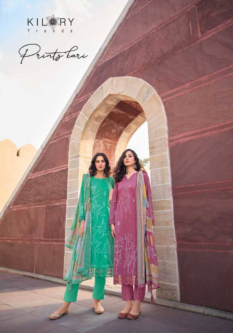 Prints Kari By Kilory 921 To 928 Series Beautiful Festive Suits Colorful Stylish Fancy Casual Wear & Ethnic Wear Pure Lawn Cotton Dresses At Wholesale Price