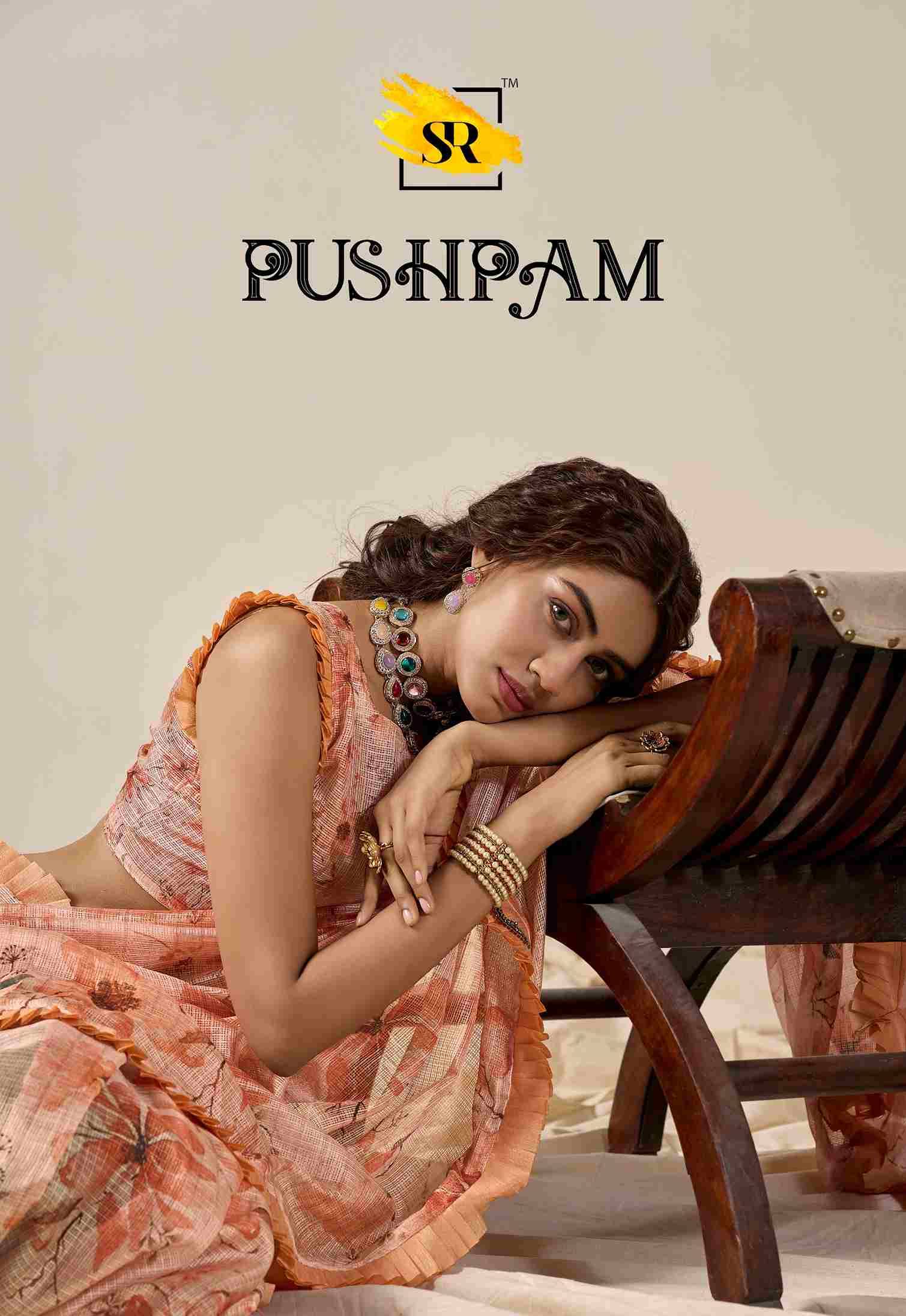 Pushpam By SR 1001 To 1010 Series Indian Traditional Wear Collection Beautiful Stylish Fancy Colorful Party Wear & Occasional Wear Fancy Sarees At Wholesale Price