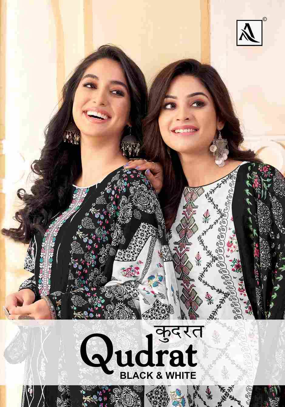 Qudrat Black And White By Alok Suit 1557-001 To 1557-008 Series Beautiful Festive Suits Colorful Stylish Fancy Casual Wear & Ethnic Wear Pure Cambric Cotton Dresses At Wholesale Price