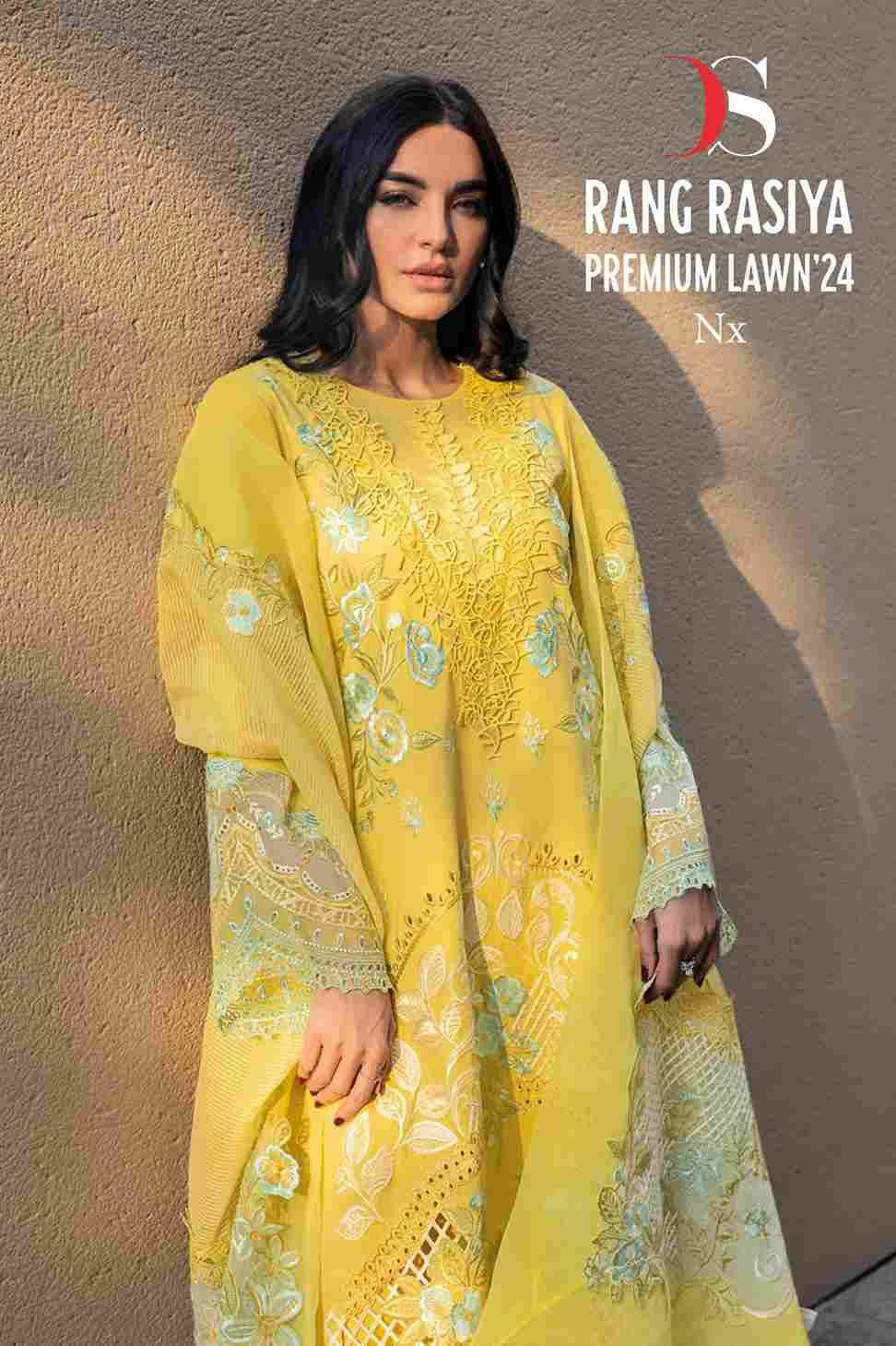 Rang Rasiya Premium Lawn-24 Nx By Deepsy Suits Beautiful Pakistani Suits Colorful Stylish Fancy Casual Wear & Ethnic Wear Pure Cotton With Embroidered Dresses At Wholesale Price
