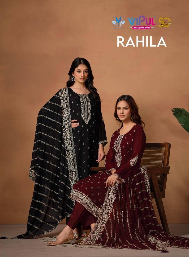 Rahila By Vipul Fashion 5901 To 5904 Series Festive Suits Beautiful Fancy Colorful Stylish Party Wear & Occasional Wear Fancy Dresses At Wholesale Price