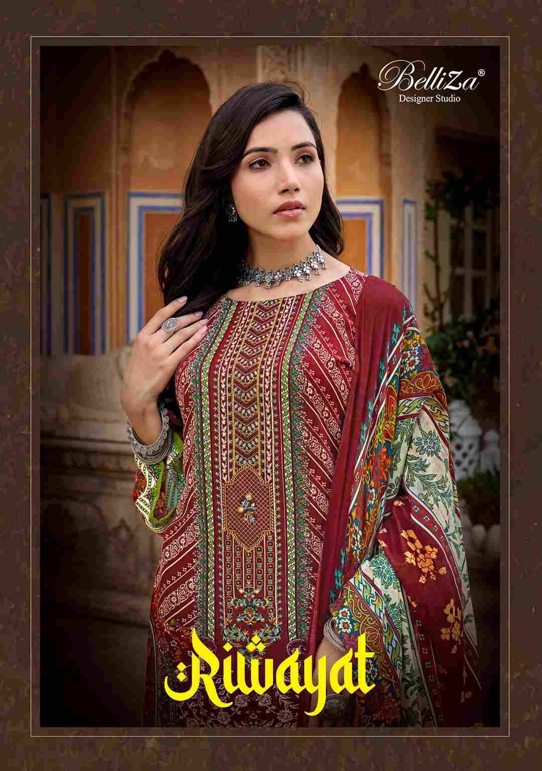 Riwayat By Belliza 925-001 To 925-008 Series Beautiful Festive Suits Stylish Fancy Colorful Casual Wear & Ethnic Wear Pure Viscose Rayon Print Dresses At Wholesale Price