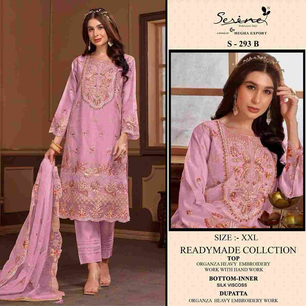 Serene Hit Design S-293 Colours By Serene S-293-A To S-293-D Series Designer Pakistani Suits Beautiful Fancy Colorful Stylish Party Wear & Occasional Wear Organza Embroidered Dresses At Wholesale Price