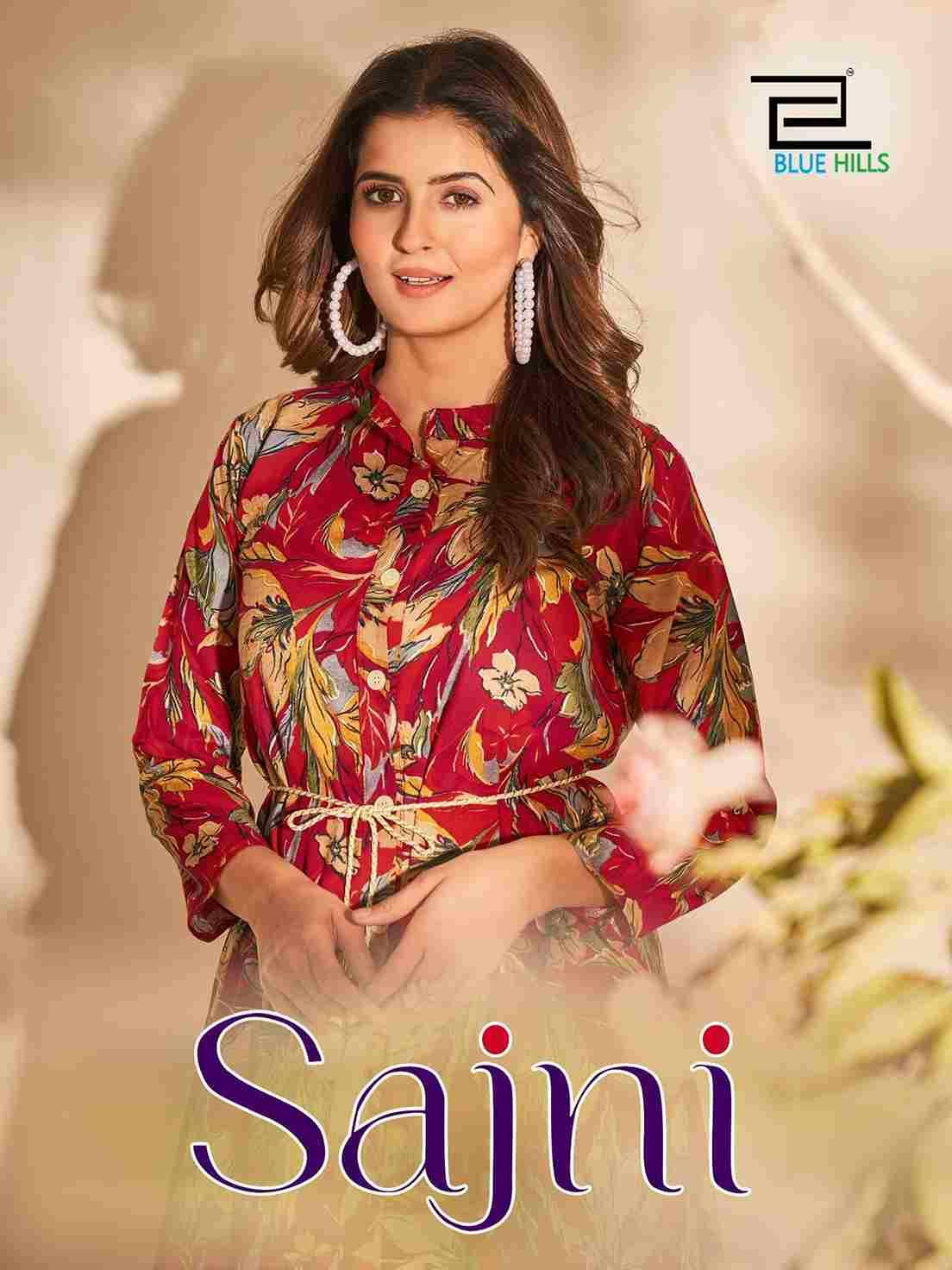 Sajni By Blue Hills 1001 To 1006 Series Designer Stylish Fancy Colorful Beautiful Party Wear & Ethnic Wear Collection Rayon Print Kurtis At Wholesale Price