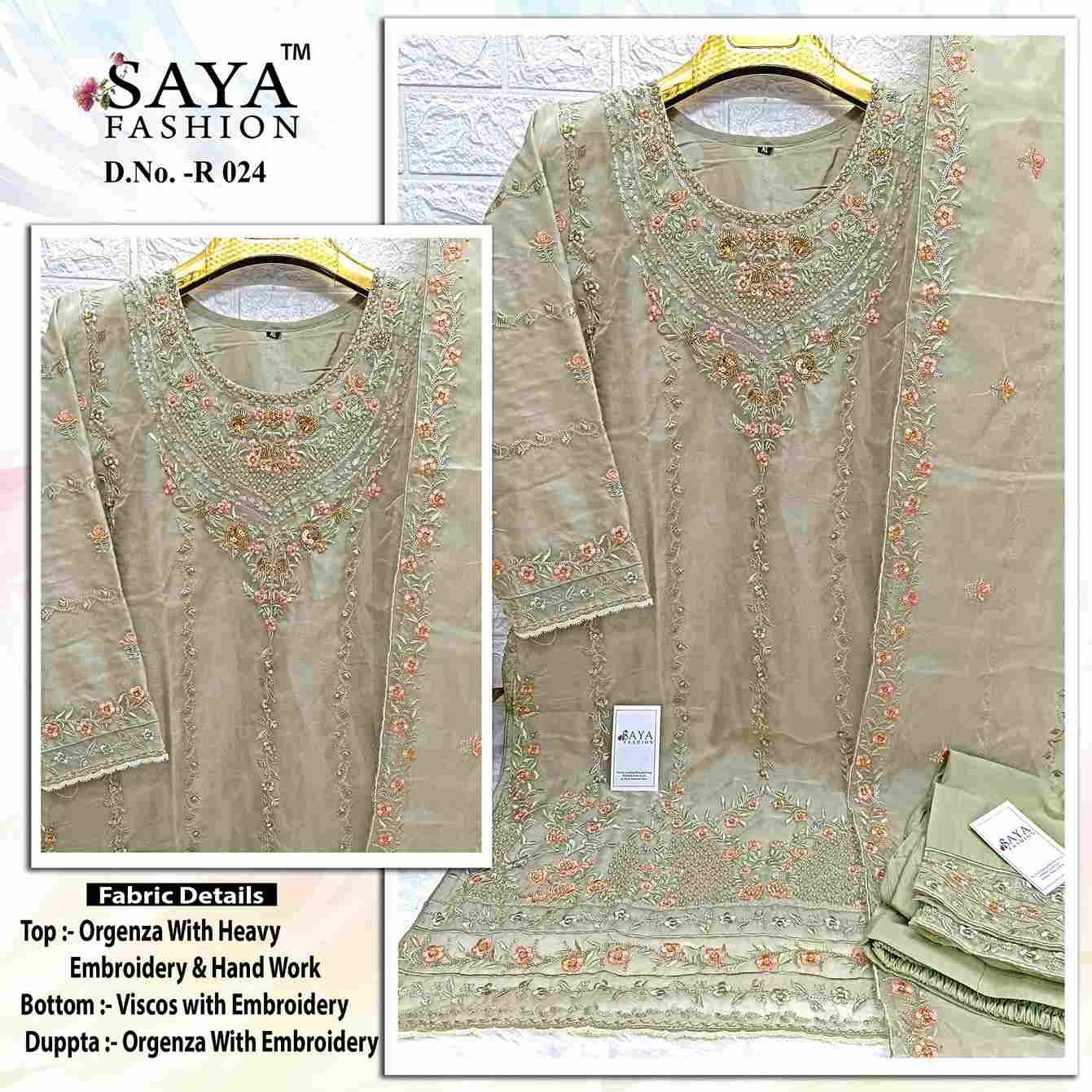 Saya-024 Colours By Saya Fashion 024-A To 024-C Series Beautiful Stylish Pakistani Suits Fancy Colorful Casual Wear & Ethnic Wear & Ready To Wear Organza Embroidered Dresses At Wholesale Price