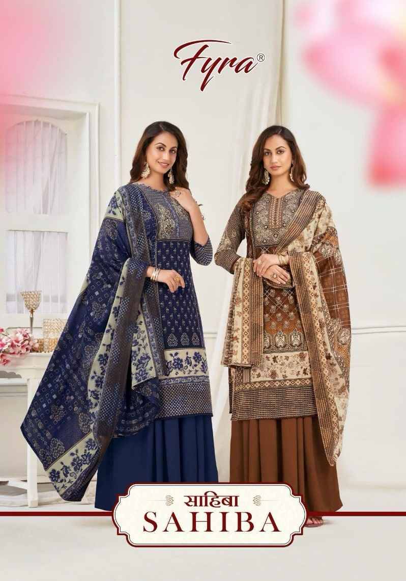 Sahiba By Fyra 101 To 110 Series Designer Festive Suits Beautiful Stylish Fancy Colorful Party Wear & Occasional Wear Pure Cotton Print Dresses At Wholesale Price