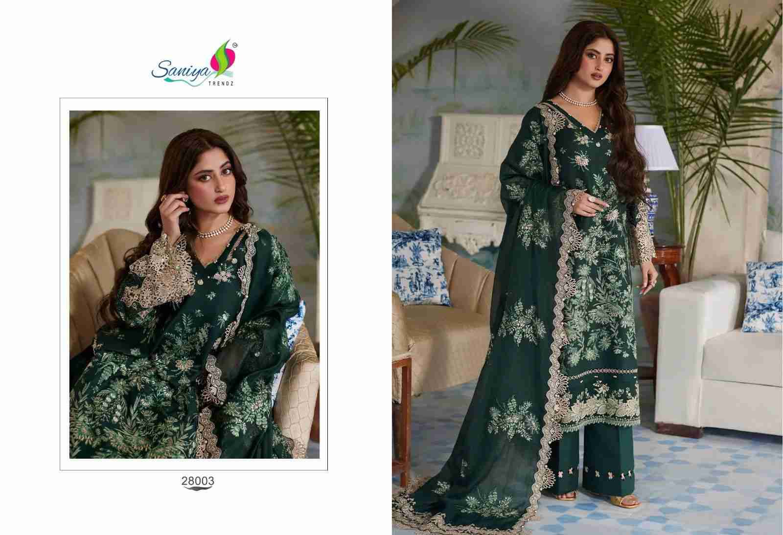 Saniya Trendz Hit Design 28003 By Saniya Trendz Beautiful Pakistani Suits Colorful Stylish Fancy Casual Wear & Ethnic Wear Cotton Embroidered Dresses At Wholesale Price