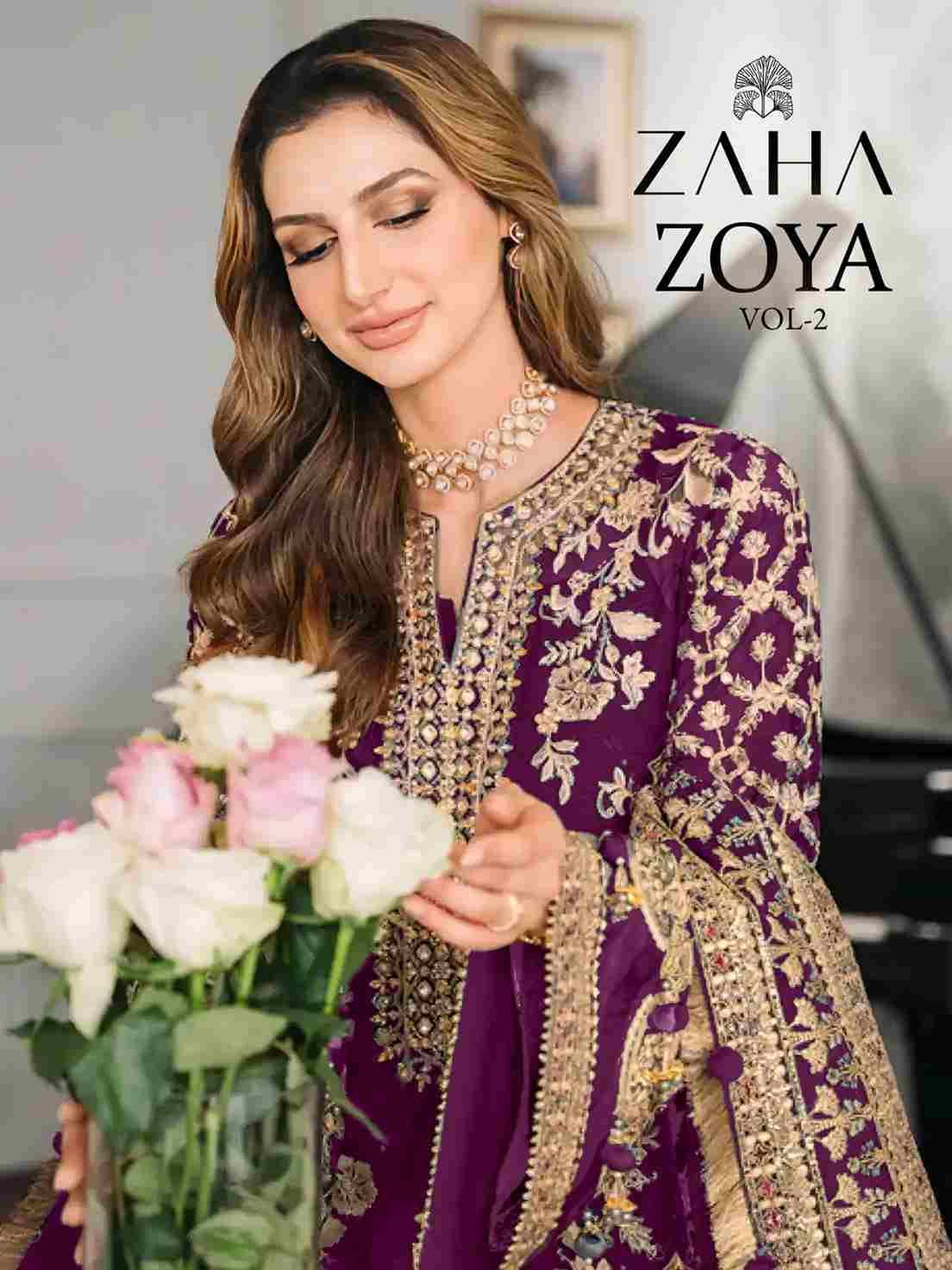 Zoya Vol -2 By Zaha 10287-A To 10287-D Series Beautiful Pakistani Suits Stylish Fancy Colorful Party Wear & Occasional Wear Faux Georgette With Embroidery Dresses At Wholesale Price