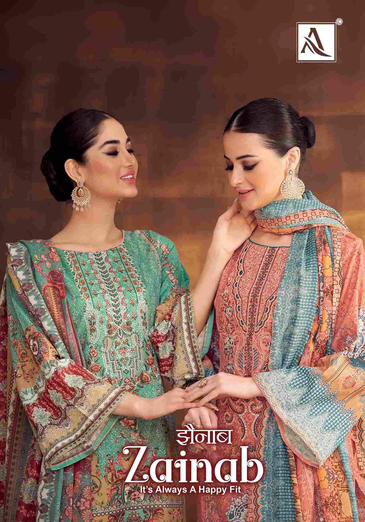 Zainab By Alok Suit 1495-001 To 1495-008 Series Beautiful Festive Suits Colorful Stylish Fancy Casual Wear & Ethnic Wear Pure Cambric Dresses At Wholesale Price