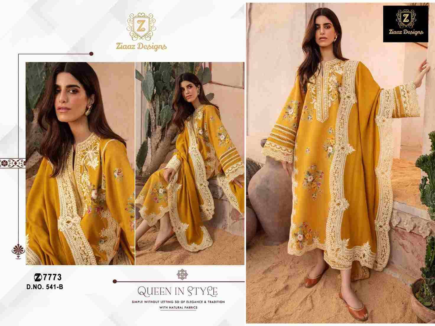 Ziaaz Designs Hit Design 541 Colours By Ziaaz Designs 541-A To 541-B Series Designer Festive Pakistani Suits Collection Beautiful Stylish Fancy Colorful Party Wear & Occasional Wear Rayon Cotton Embroidered Dresses At Wholesale Price