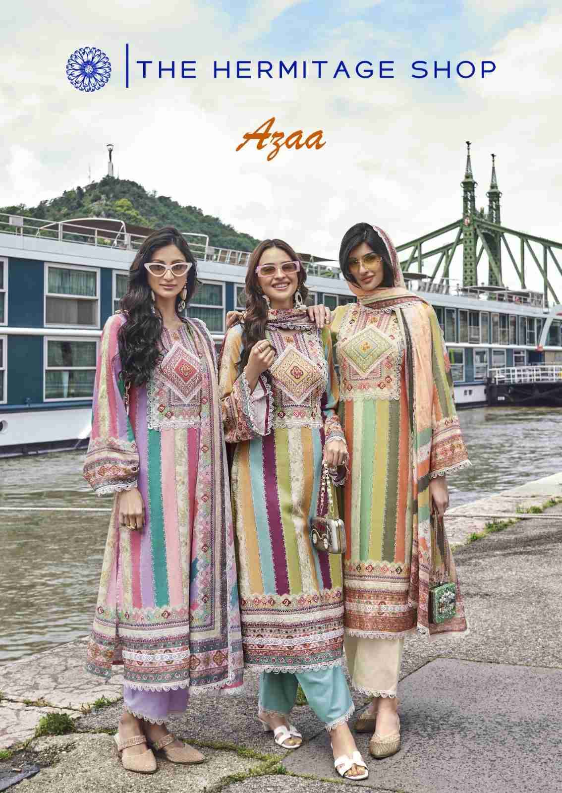 Azaa By The Hermitage Shop 9000 To 9005 Series Beautiful Festive Suits Stylish Fancy Colorful Casual Wear & Ethnic Wear Pure Cotton Print Dresses At Wholesale Price