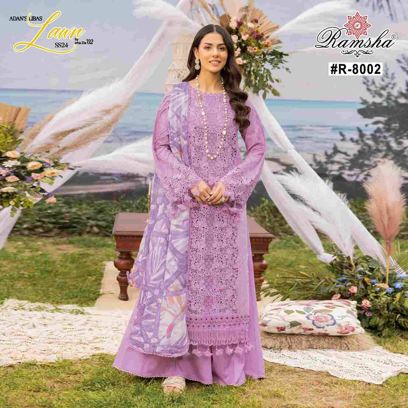 Adans Libas By Ramsha 8001 To 8005 Series Beautiful Pakistani Suits Colorful Stylish Fancy Casual Wear & Ethnic Wear Cambric Dresses At Wholesale Price