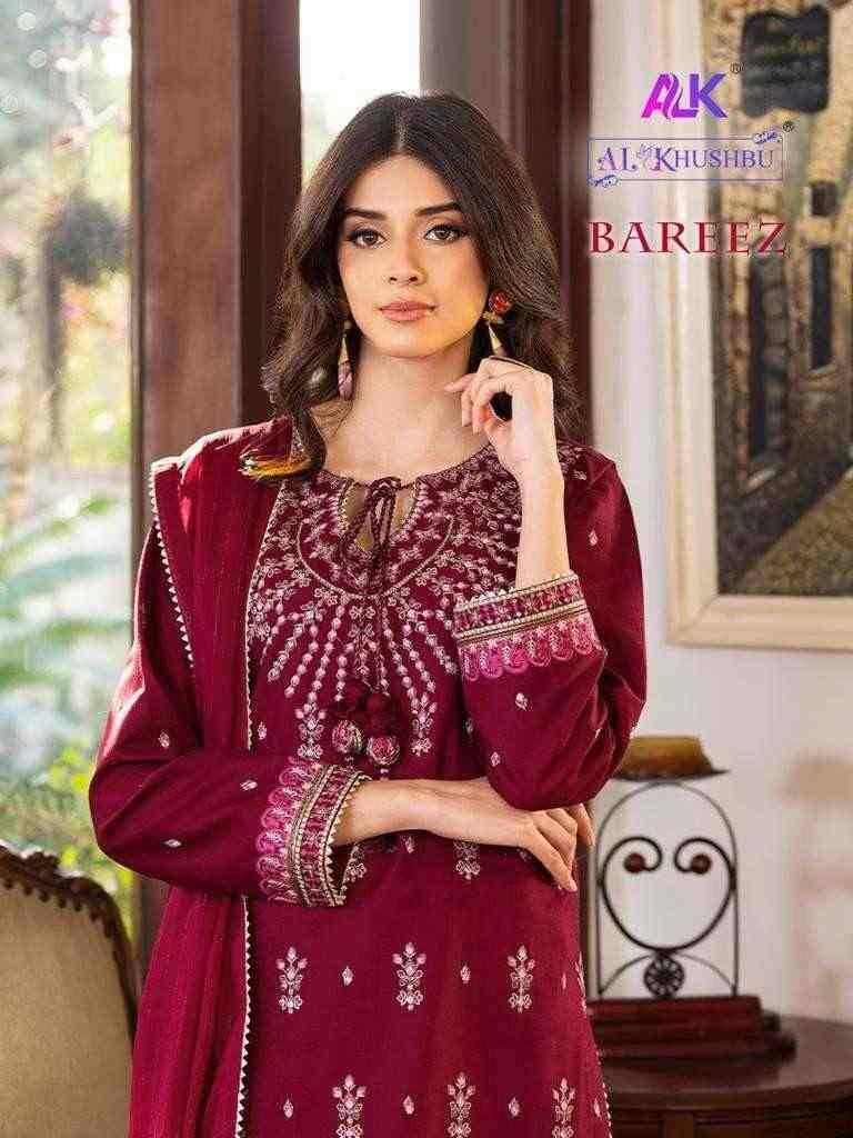 Bareez By Al Khushbu 4092 To 4094 Series Designer Pakistani Suits Beautiful Stylish Fancy Colorful Party Wear & Occasional Wear Faux Georgette With Embroidery Dresses At Wholesale Price