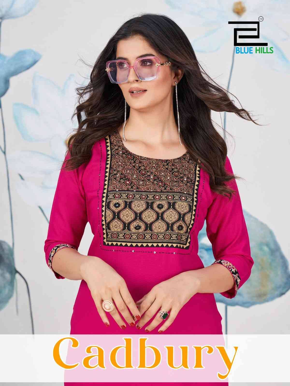 Cadbury By Blue Hills 1001 To 1008 Series Designer Stylish Fancy Colorful Beautiful Party Wear & Ethnic Wear Collection Heavy Rayon Kurtis At Wholesale Price