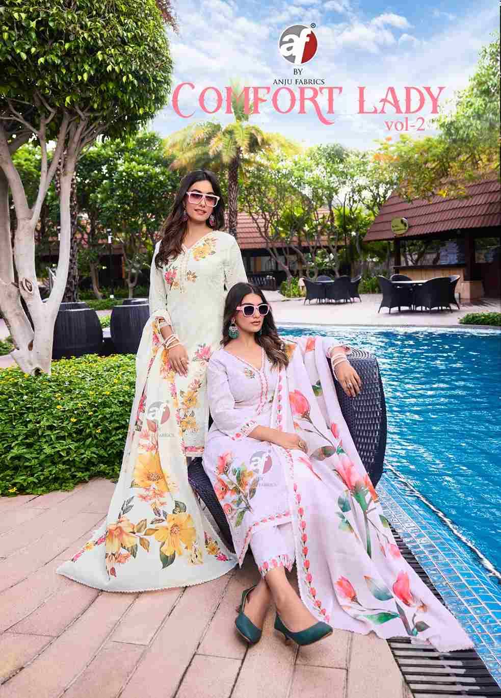 Comfort Lady Vol-2 By Anju Fabrics 3801 To 3806 Series Beautiful Stylish Fancy Colorful Casual Wear & Ethnic Wear Collection Pure Cotton Dresses At Wholesale Price