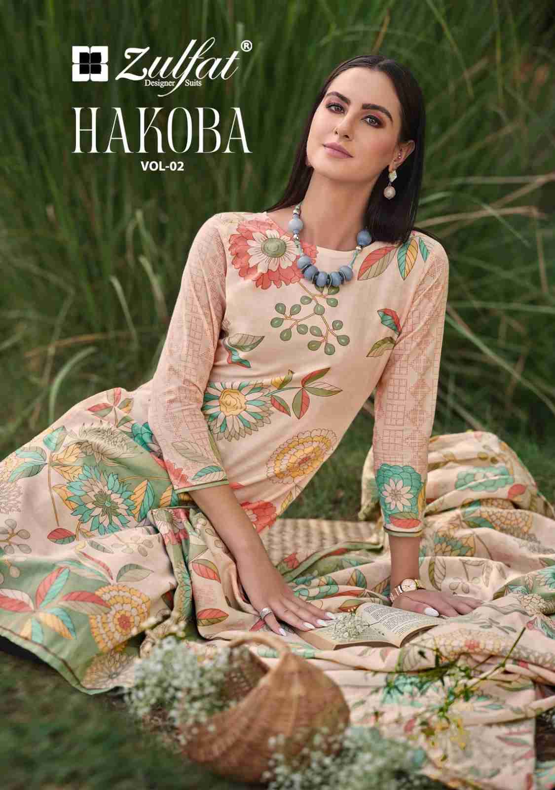 Hakoba Vol-2 By Zulfat 558-001 To 558-008 Series Beautiful Festive Suits Stylish Fancy Colorful Casual Wear & Ethnic Wear Pure Cotton Print Dresses At Wholesale Price