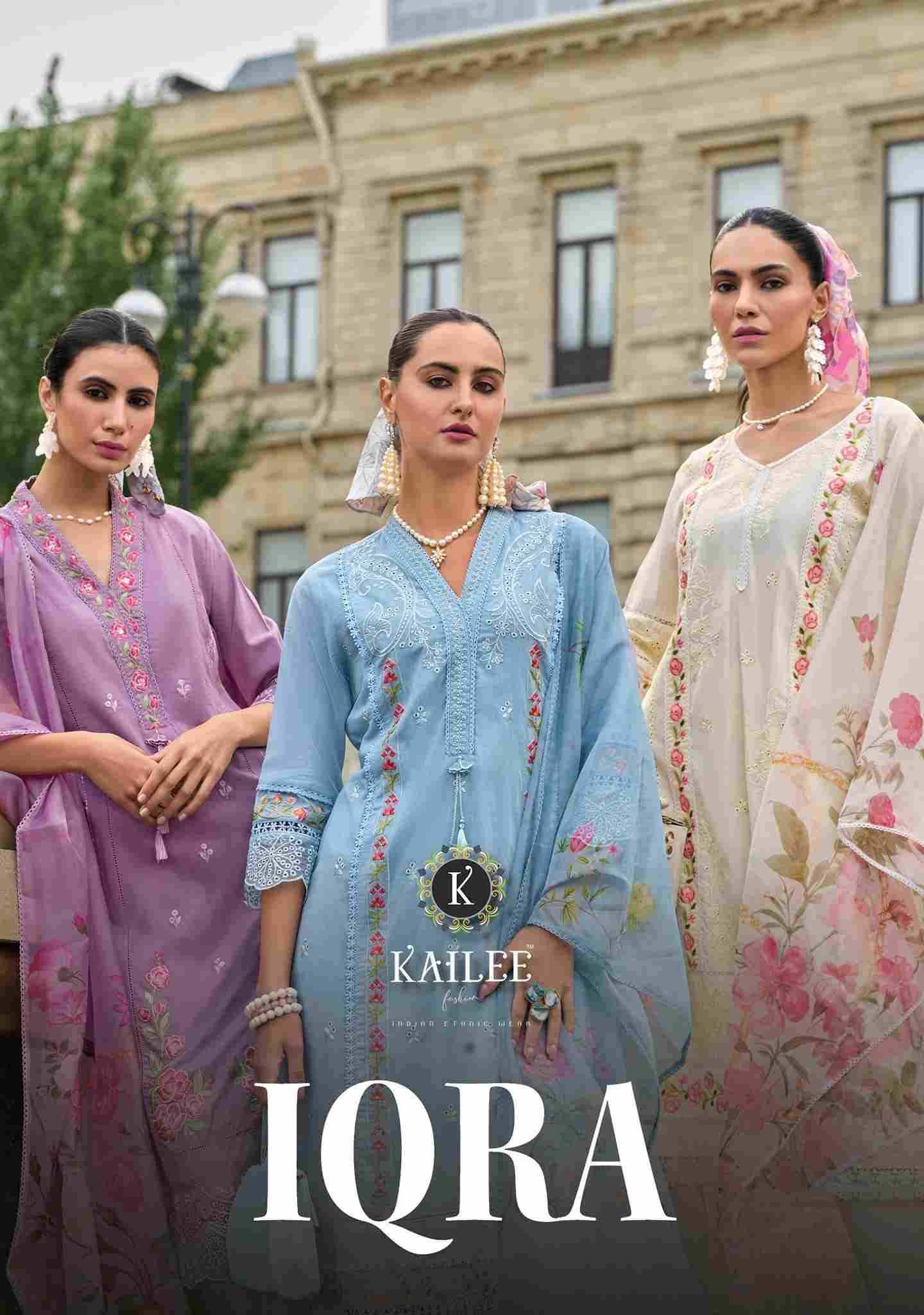 Iqra By Kailee 42681 To 42683 Series Beautiful Suits Colorful Stylish Fancy Casual Wear & Ethnic Wear Pure Cotton Print Dresses At Wholesale Price