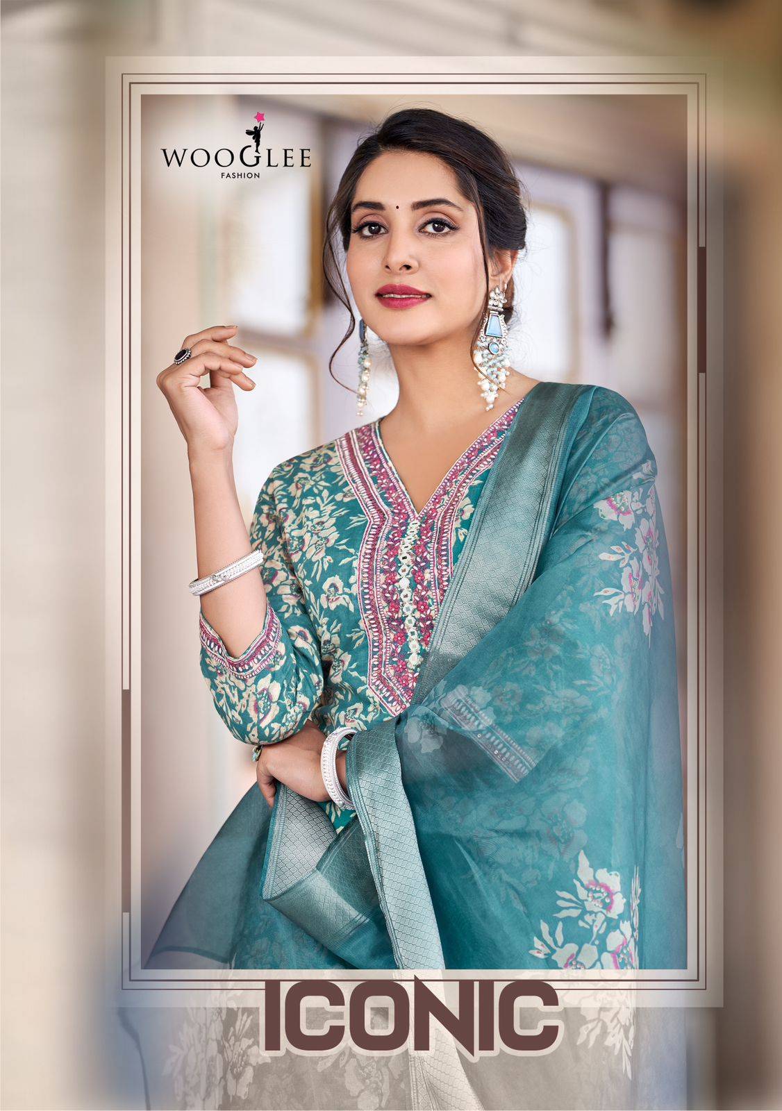 Iconic By Wooglee 1001 To 1004 Series Beautiful Festive Suits Stylish Fancy Colorful Party Wear & Occasional Wear Pure Cotton Dresses At Wholesale Price