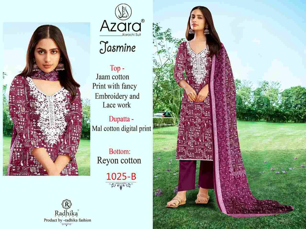 Jasmine By Azara 1025-A To 1025-D Series Beautiful Festive Suits Stylish Fancy Colorful Casual Wear & Ethnic Wear Jam Cotton Print Dresses At Wholesale Price