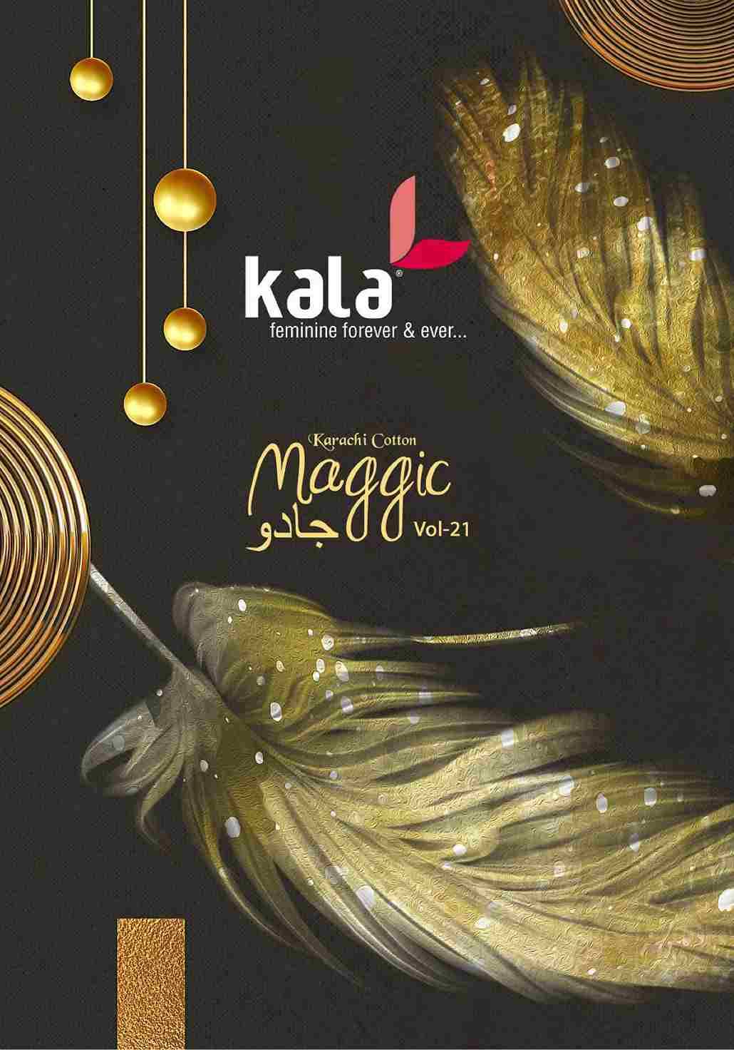 Maggic Vol-21 By Kala 6001 To 6012 Series Beautiful Festive Suits Colorful Stylish Fancy Casual Wear & Ethnic Wear Pure Cotton Print Dresses At Wholesale Price