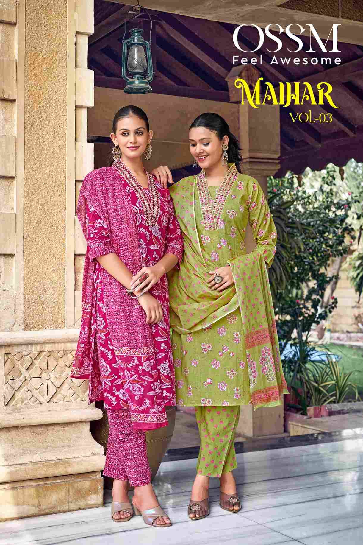 Malhar Vol-3 By Ossm 1001 To 1006 Series Beautiful Stylish Festive Suits Fancy Colorful Casual Wear & Ethnic Wear & Ready To Wear Cotton Print Dresses At Wholesale Price