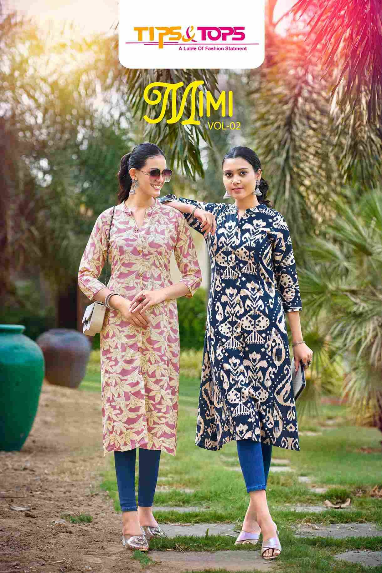 Mimi Vol-2 By Tips And Tops 1001 To 1006 Series Designer Stylish Fancy Colorful Beautiful Party Wear & Ethnic Wear Collection Heavy Rayon Kurtis At Wholesale Price